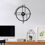 Wallity Reloj de Pared Decorativo Metal Negro 49x43 cm